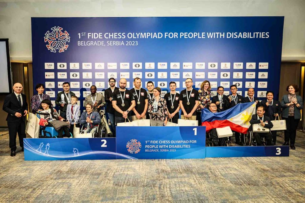 International Chess Federation on X: Two rounds were played at the FIDE Chess  Olympiad for People with Disabilities. Six teams won both matches: India,  FIDE, Israel, Philippines, Serbia 2, and Poland.